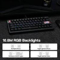 Teclado para Juegos EPOMAKER CIDOO C60 HE 60% con Efecto Hall, Rapid Trigger, 8K Polling, Latencia de 0.125ms, Interruptor Magnético Silencioso, Hot Swap