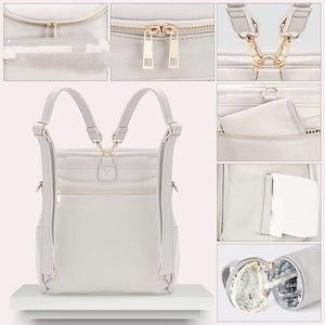 Zaini Multifunzione in Pelle di Grande Capacità per Mamme, <span class=keywords><strong>Borse</strong></span> per <span class=keywords><strong>Pannolini</strong></span> da Viaggio alla Moda - Product Image 4
