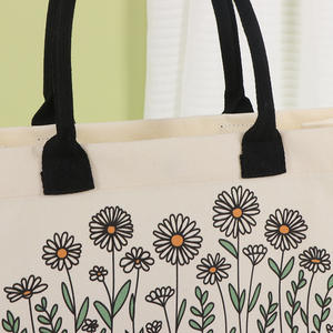 Bolsa de Compras de Lona de Algodón con Monograma Personalizado de Primera Calidad, Elegante Bolsa de Playa con Opción de Personalización - Product Image 3