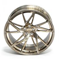 Jantes personnalisées en aluminium 6061-T6 forgé or, concaves profondes, directionnelles, type turbine, de 18 à 24 pouces pour supercars et coupés sport haut de gamme