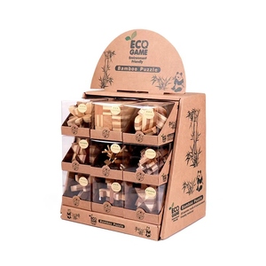 조기 교육 중국어 고전적인 <span class=keywords><strong>IQ</strong></span> 나무 자물쇠 퍼즐 두뇌 잠금 어린이를위한 교육용 나무 장난감 세트 - Product Image 1