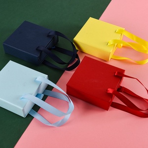 Custom Sliding Drawers Luxury Ring Packaging Paper Gift <b>Box</b> with Handle for <b>Earring</b> Jewelry Package with logo - Product Image 2