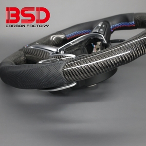 Volante Deportivo de Fibra de Carbono Compatible con <span class=keywords><strong>BMW</strong></span> F30 F10 535i F32 F20 F36 F22 M F82 X5 F15 F80 M3 F11 F31 F01 F07 X3 F25 - Product Image 5