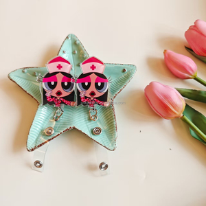 Regali per Operatori Sanitari, Divertente Porta Badge per Infermieri, Clip per Carte d'Identità <span class=keywords><strong>in</strong></span> Acrilico per Infermieri - Product Image 1