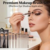 Professionelles Kosmetik-Pinsel-Set 12-teilig Champagner-Gold Make-up Pinsel Foundation Puder Lidschatten Pinsel