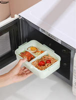 Boîte à lunch en paille de blé faite de paille de blé écologique et de plastique polypropylène (PP) avec cuillère et fourchette et sans BPA