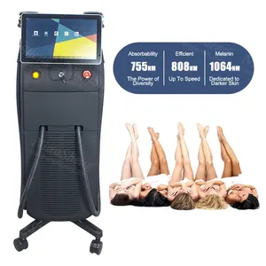 2023Newest 4K 1000W1200W1600W Triple wave Platinum Titanium/808nm laser diode hair removal/touch screen handle laser hair remova