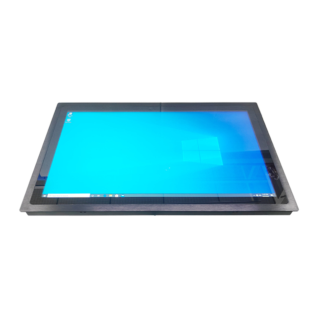 24 Inch Industrial Touch PC 3mm Aluminium Bezel Embedded Mount 1500 Nits Brightness Capacitive Touch Screen Panel PC