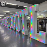 Letreros DE BODA blancos gigantes Letra 3D con bombilla Led Letras de marquesina de 4 pies Cambio de color de amor