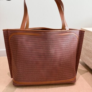 Pink Straw Weaving Tote Bag Vertical Square Large Capacity Leisure Travel Minimalist Style Spring 2026 - Product Image 2