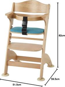 <span class=keywords><strong>Chaise</strong></span> haute réglable en bois de hêtre avec plateau amovible pour l'alimentation des bébés - Product Image 2