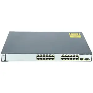 Comutador poe de alta qualidade 24 portas WS-C3750-24PS-S catalisador 3750 interruptor Ethernet 24 portas