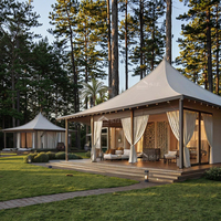 Tente de glamping forestier personnalisée, alternative à la maison conteneur, ignifuge UE pour hôtel, restaurant, boutique, complexe hôtelier