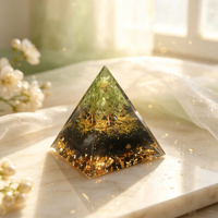 Großhandel Amethyst-Kristallkugel Pyramide Lebensbaum Heimdekoration Harz-Ornamente Schlafzimmer Schreibtisch Handwerk