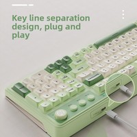 For K360 Wired Keyboard for Office Gaming & Home Use-99 Keys Portable Mechanical-Feel Stylish Color-Block Design-Made in China
