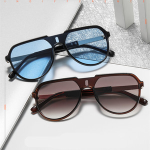 Logo Custom 2026 Vintage Metal Legs <b>Square</b> Sun Glasses UV400 One Piece Lens Pilot <b>Sunglasses</b> for <b>Men</b> Women - Product Image 2