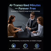 Bracelet d'enregistrement intelligent avec transcription vocale, résumé IA, suivi d'activité, moniteur de fréquence cardiaque et de sommeil, écran tactile V5.3, autonomie de 10 jours