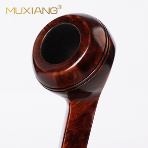 Muxiang Wooden Tobacco Pipe Briarwood 9mm Filter Free Style Straight Handle Bullhead Smoking Pipe - Product Image 2