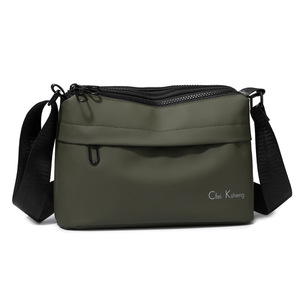 Sac bandoulière en cuir pour homme, sac en nylon tendance 2026, sac décontracté pour étudiant, sac d'affaires élégant pour homme - Product Image 5