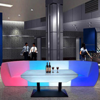 Télécommande, lumières RGBW à changement de couleur, mobilier de luxe, ensemble de canapés, bar de nuit, lumière LED en plastique, canapé de loisirs