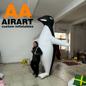Décorations de Noël pingouins gonflables, marionnette <span class=keywords><strong>gonflable</strong></span> personnalisée en costume de <span class=keywords><strong>pingouin</strong></span> pour défilés pour adultes - Product Image 2