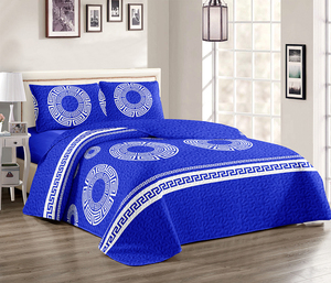 Juego de Cama <span class=keywords><strong>King</strong></span> <span class=keywords><strong>Size</strong></span> de 4 Piezas, Colcha Acolchada, Cubrecama con Sábana Ajustable y 2 <span class=keywords><strong>Fundas</strong></span> de Almohada, Stock Disponible - Product Image 2