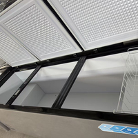 Refrigerador Horizontal Comercial, Congelador Vertical de Triple Puerta, Enfriamiento Directo, Pantalla Digital, R290, para Alimentos Congelados