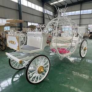 Chariot de Mariage Style Citrouille, Chariot de Mariée Blanc, Chariot de Princesse Cendrillon, Style Personnalisable - Product Image 2
