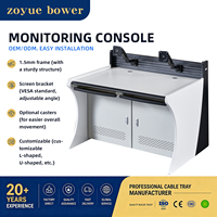 Console de contrôle et de surveillance pour centre de sécurité, poste de travail en acier pour salle de contrôle CCTV