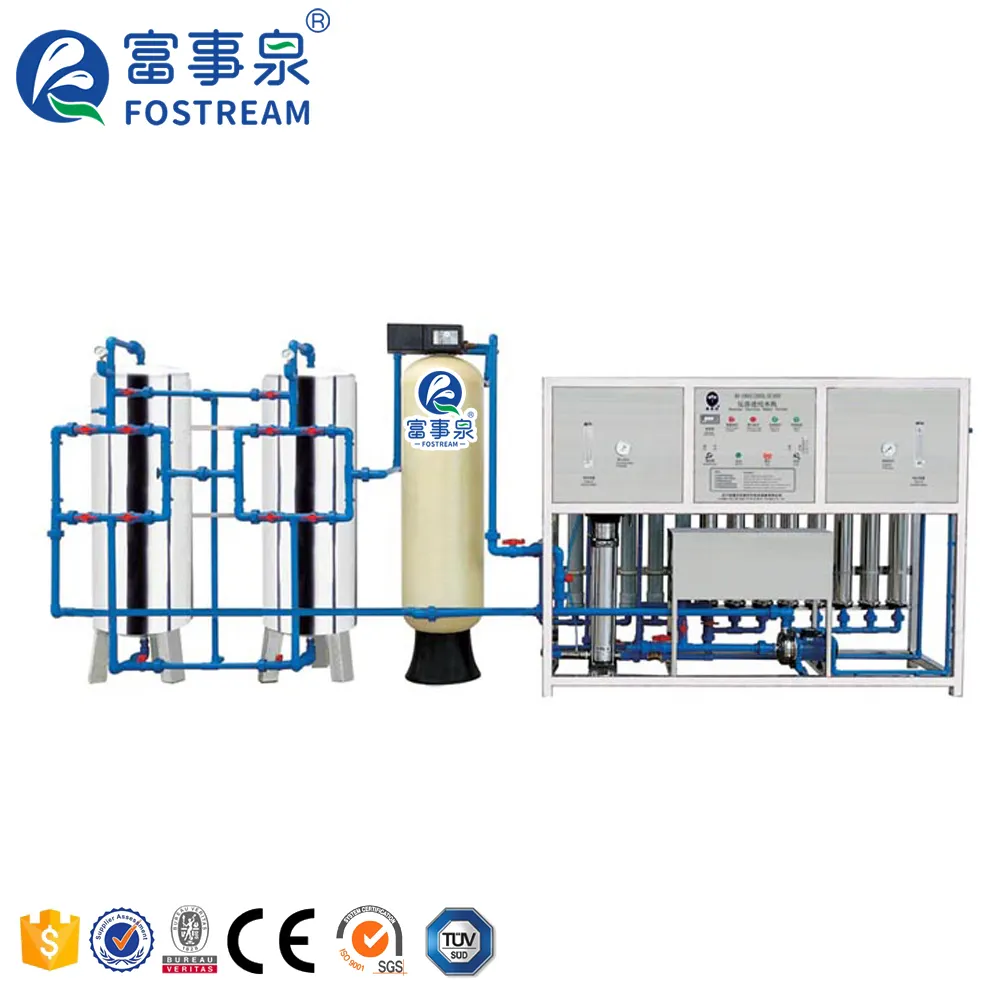 First Industrial Reverse Osmosis Compact UV R O Borehole Water Machine 2 Ton of Water Treatment