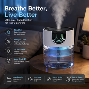 Smart Ultrasonic Air Humidifier Ultra Quiet 30DB Large Transparent Water Tank Mist Humidifier for Home Bedroom Office Desktop - Product Image 2