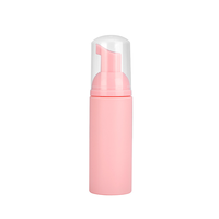Bouteille à pompe en plastique PET givré de 50ml 2oz avec couvercle en or rose avec nettoyage des cils Capacité de shampooing Livraison ponctuelle Vente en gros