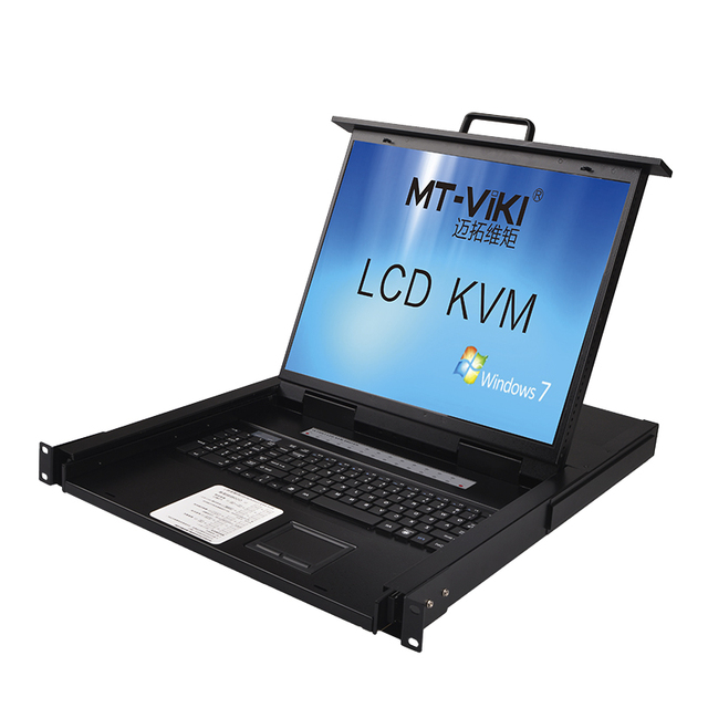 19" IP Rack KVM Console Drawer 16 in 1 Out VGA MT-VIKI Factory 19" Inch 16 Port LCD IP KVM Switch Guangdong Made