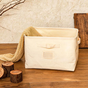 Cesta organizadora de ropa de algodón, cesta de almacenamiento rectangular lavable, estilo cajón de armario, gran capacidad para ropa y artículos diversos - Product Image 5