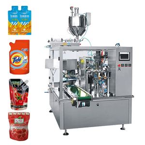 Machine d'emballage automatique haute vitesse pour beurre de cacahuète en sachet préformé, remplissage rotatif Doypack - Product Image 2