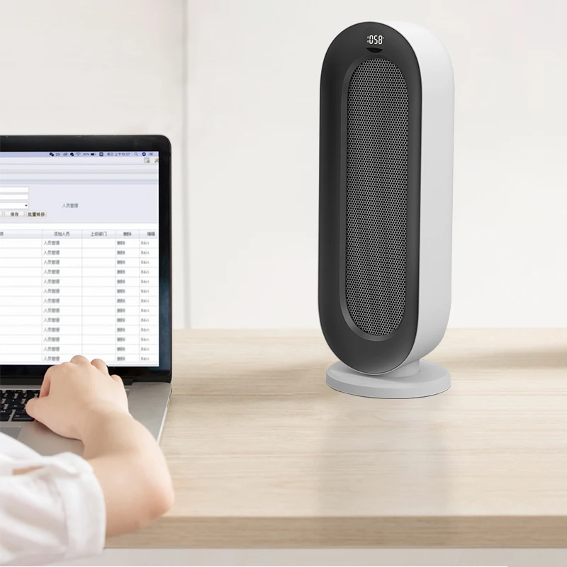 bladeless electric tower fan heater 2000w with adjustable thermostat