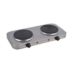 Electric Hot Plate Stove Countertop double solid heating element portable furnace 2000W cast iron home kitchen