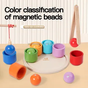 थोक चुंबकीय मनका क्लिप खेल रंग वर्गीकरण खिलौने ब्लॉक रंगीन सॉर्टिंग बाउल इंद्रधनुष गिनती खिलौना