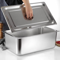 Bac de service alimentaire en acier inoxydable 201, écologique, haute efficacité, 1/1 GN, équipement de cuisine commerciale pour la restauration