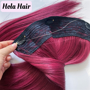 ต่อผมแบบ Halo Hair Extensions ผมแท้ Virgin Remy แบบมองไม่เห็น ต่อผมแบบ Halo สี 99j ผมตรงสีดำธรรมชาติ ใช้งานได้ทุกวัน สวมใส่สบาย - Product Image 4