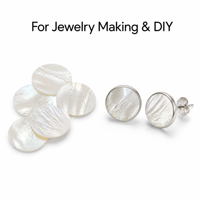 Disque plat rond carré de 2 mm en nacre naturelle blanche, pierre semi-précieuse, pour la fabrication de bagues, boucles d'oreilles, colliers et artisanat DIY