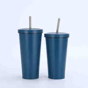 High aesthetic solid color office and business straw <b>cup</b> - Product Image 4