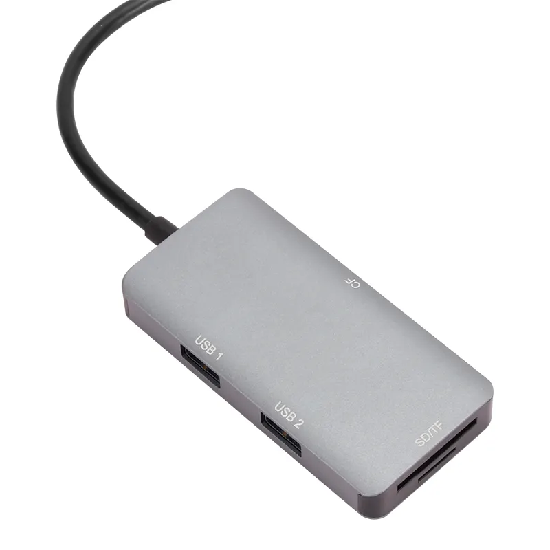 VCOM אלומיניום פגז 5 ב 1 USB עגינה עם TF SD <span class=keywords><strong>CF</strong></span> כרטיס קורא עבור מצלמה פלאש