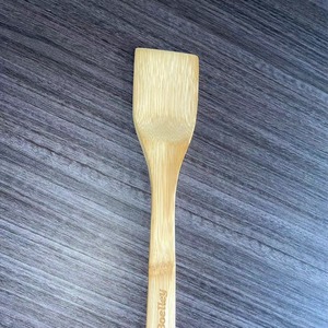 Japanese-style bamboo spatula and spoon set, wholesale, non-stick <b>pan</b> set, unpainted 6-piece set, spatula and spoon with logo. - Product Image 4
