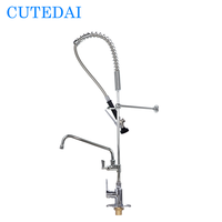 Robinet industriel certifié Watermark haute pression, pré-évier, pour cuisine commerciale, avec flexible, cartouche en laiton, à poignée unique extractible