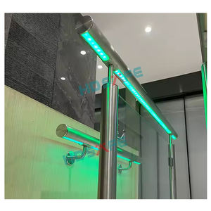 Profilé en aluminium sans cadre pour garde-corps en verre, <span class=keywords><strong>éclairage</strong></span> LED en U pour sol <span class=keywords><strong>de</strong></span> <span class=keywords><strong>bord</strong></span> <span class=keywords><strong>de</strong></span> <span class=keywords><strong>mer</strong></span>, garde-corps <span class=keywords><strong>de</strong></span> balcon, base <span class=keywords><strong>de</strong></span> garde-corps d'escalier, main courante en verre - Product Image 5