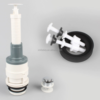 Vanne de décharge avec bouton poussoir simple de 38 mm, base de 50 mm, hauteur réglable HB4018