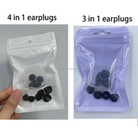 Bouchons d'oreilles en silicone liquide souple 4 en 1 réutilisables, réduction du bruit de 28 dB, étanches, pour dormir, insonorisés, voyages nocturnes