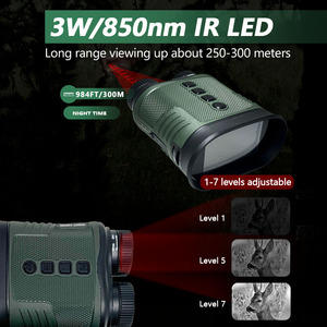 กล้องมองกลางคืนแบบดิจิตอลแบบชาร์จไฟได้ ซูมดิจิตอลสูงสุด 8 เท่า ไฟอินฟราเรด LED 3W 850nm พร้อม 7 ระดับสำหรับการล่าสัตว์ พร้อมแบตเตอรี่ 2200mAh 18650 - Product Image 4