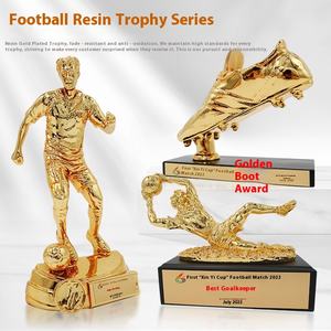 MVP แกะสลักถ้วยรางวัลฟุตบอลรางวัลลูกบอลทองที่กำหนดเองสำหรับผู้รักษาประตูที่โดดเด่น3D ถ้วยรางวัลเรซินเคลือบกันน้ำ - Product Image 5